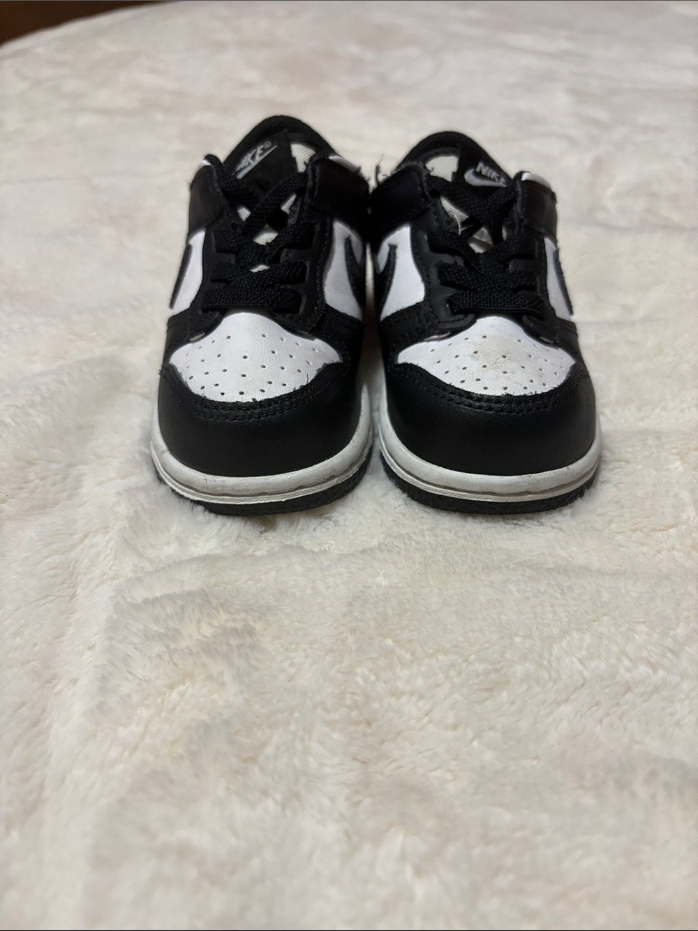 Nike Kids Black and White Low-Top Sneakers